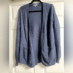 Candie's - NWOT- Slate Blue, Super Soft,  Drape front Boho cardigan- Size XL